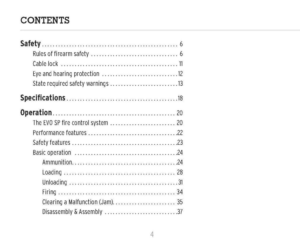 Kimber EVO SP Pistol Models Safety & Instruction Manual (65 pg)