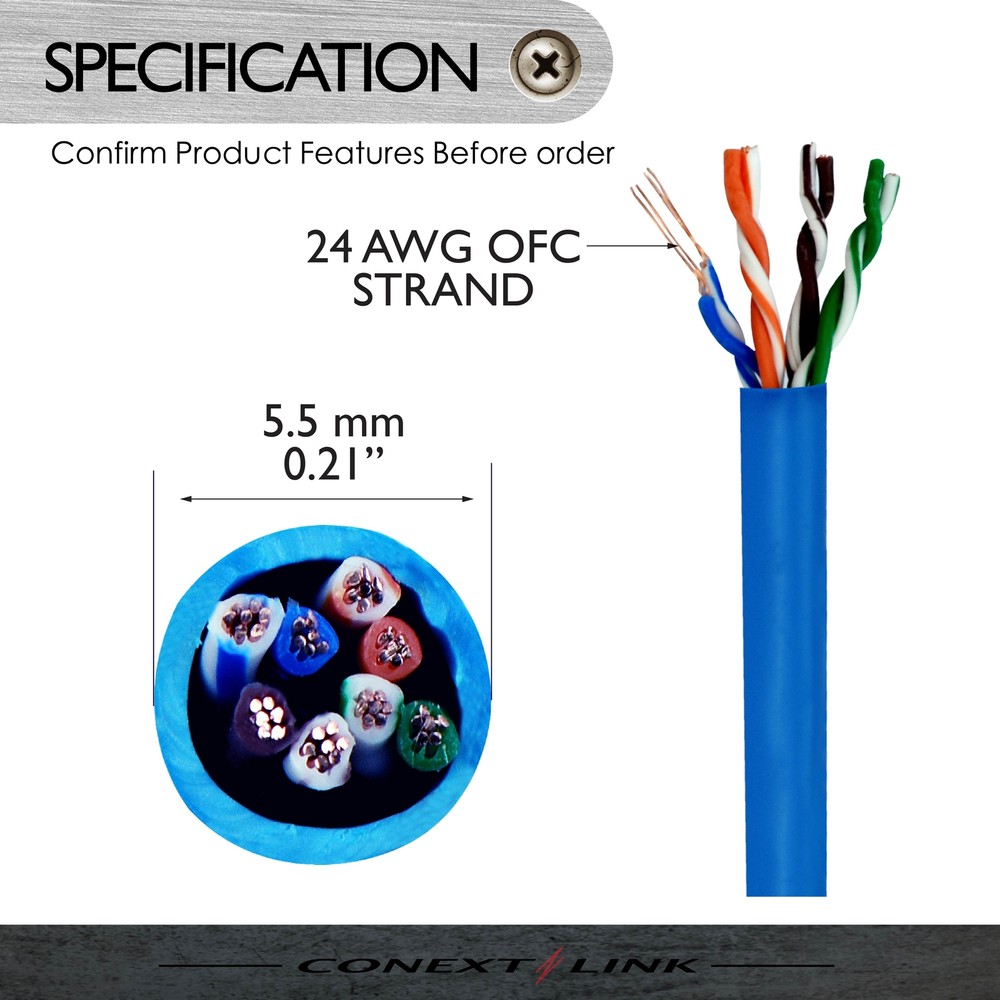 Blue CAT5E Ethernet Cable 12ft Patch Cord for Router PC LAN