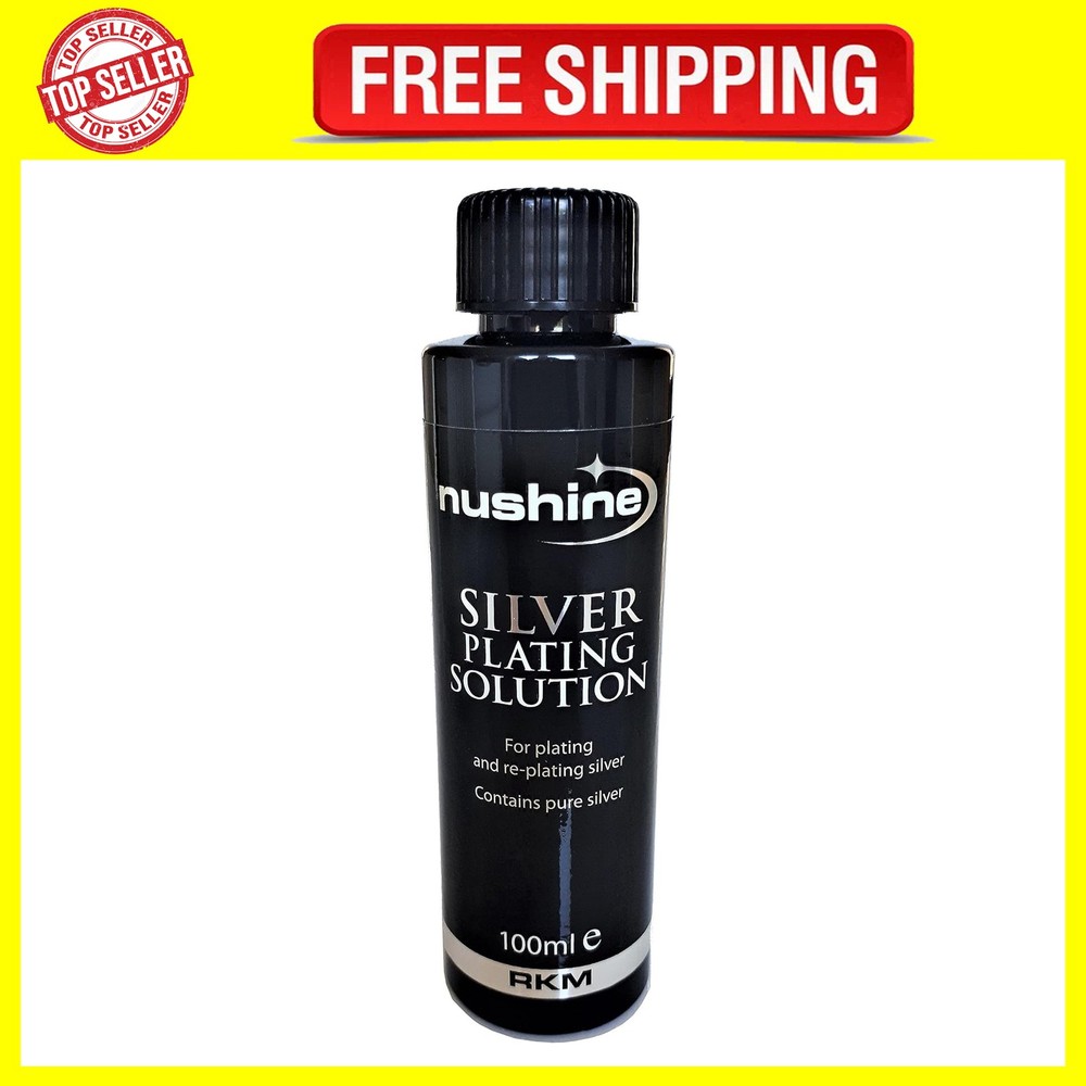 Nushine Silver Plating Solution 3.4 Oz - Permanently Plate Pure Silver onto Worn
