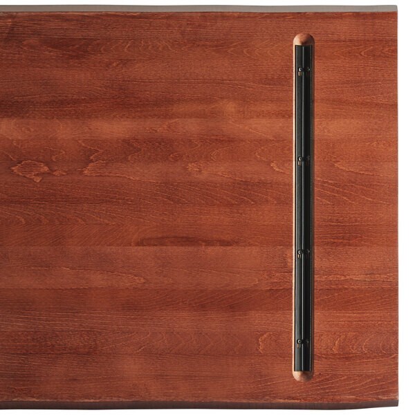 30" x 96" Rectangular Solid Wood Live Edge Restaurant Table Top in Mahogany Wood