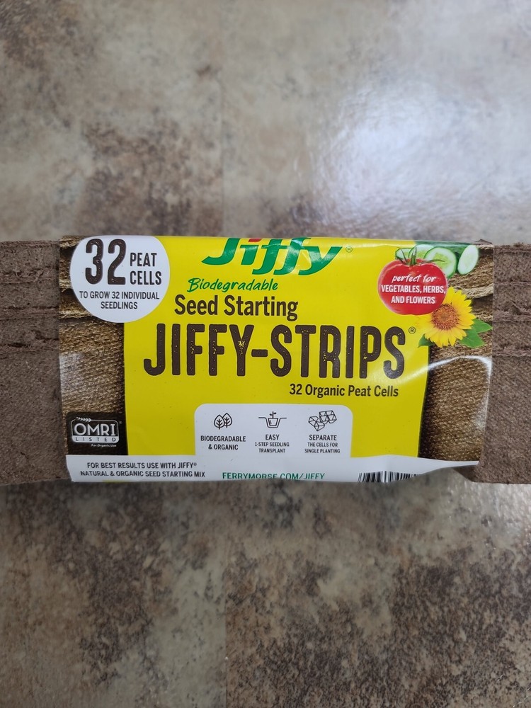JIFFY JS32 4 PACK 2-1/2" 32 CELL SQUARE PEAT POT SEED STARTING STRIPS