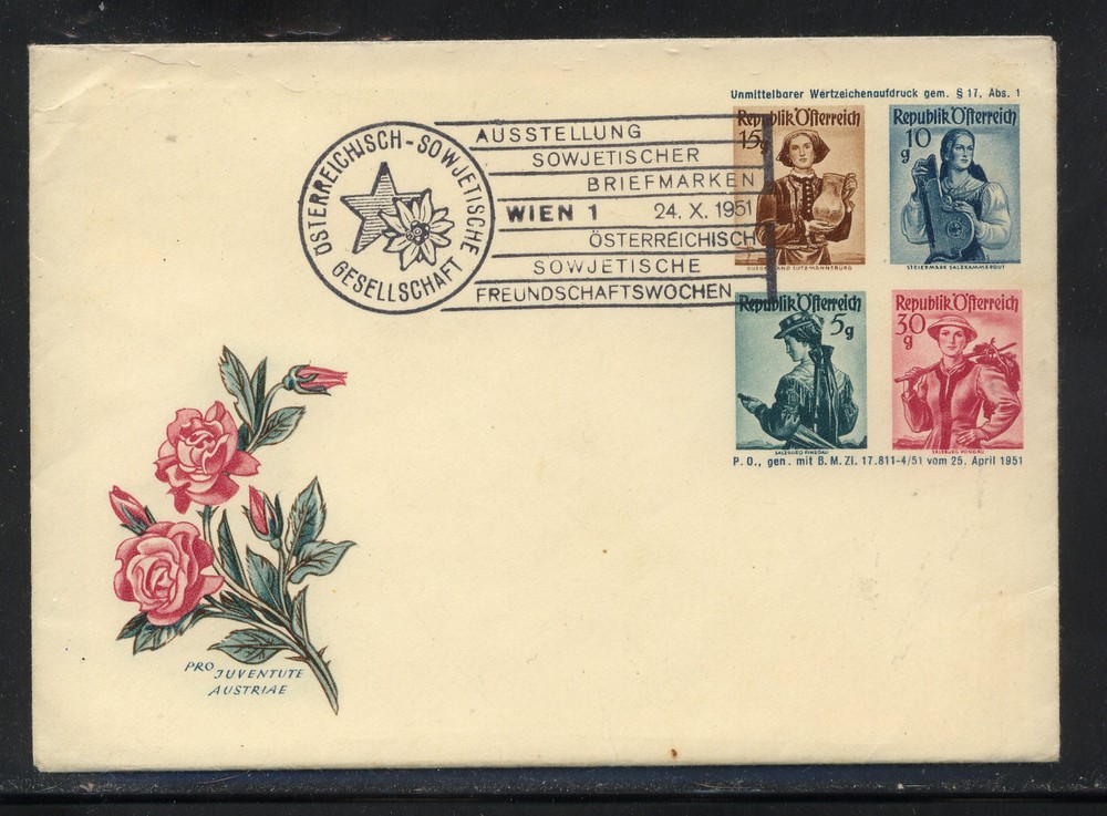 Austria  special postal envelope cancelled  enclosure 1951            KL0104