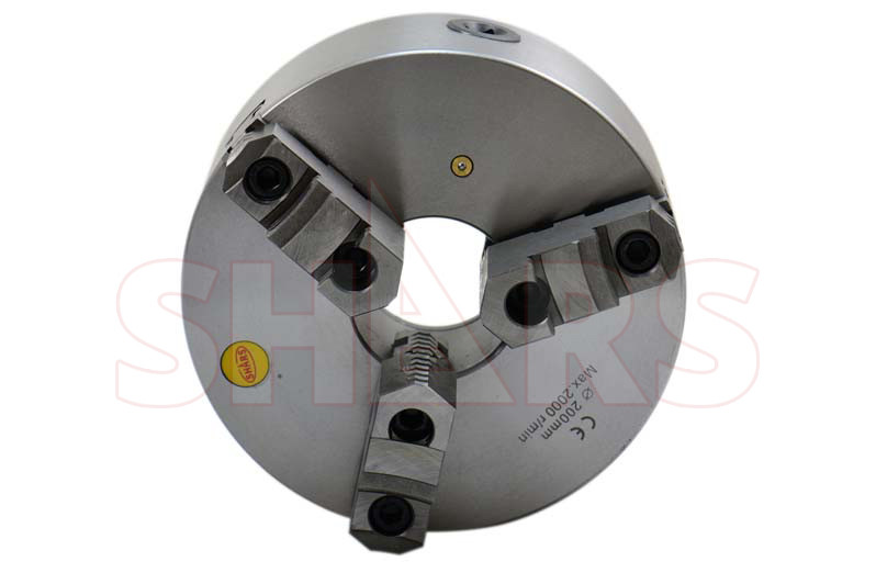 8" 3 Jaw Self Centering Plain Back Lathe Chuck Reversible .0039" TIR Cert R[
