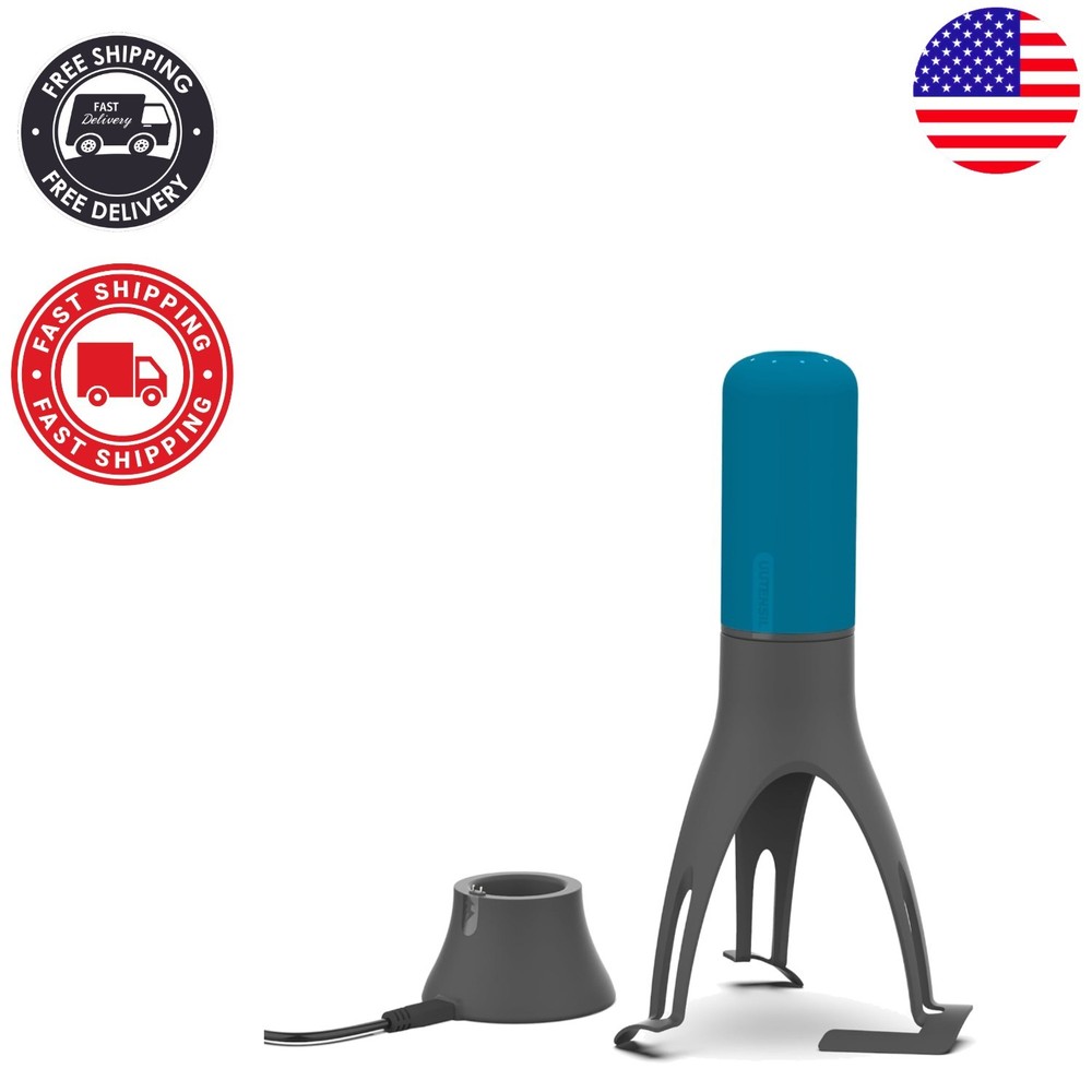 Effortless Cooking: Teal & Grey Automatic Stirrer with Timer & Dishwasher Safe