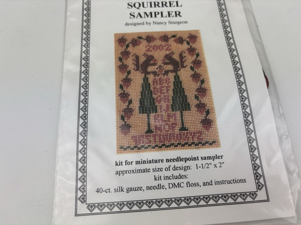 Threads Through Time The Squirrel Sampler Needlepoint Pattern Kit 6S