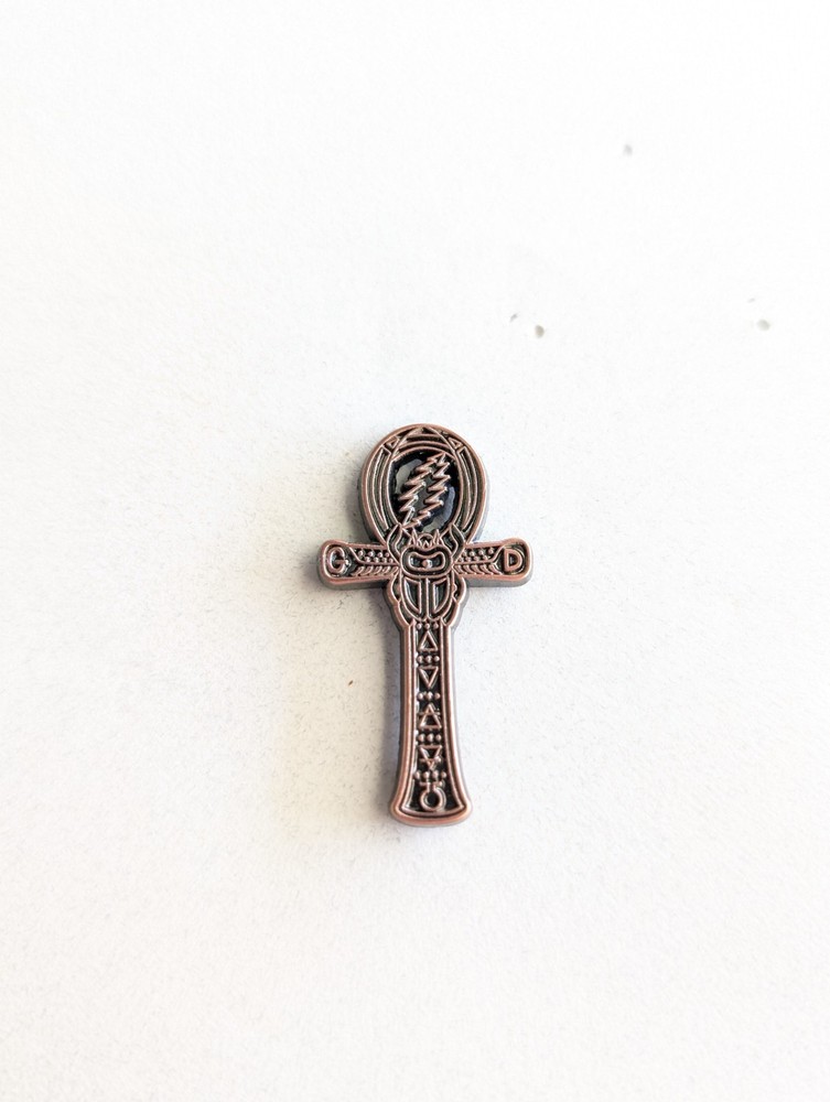 Grateful Dead Scarab Ankh Pin.
