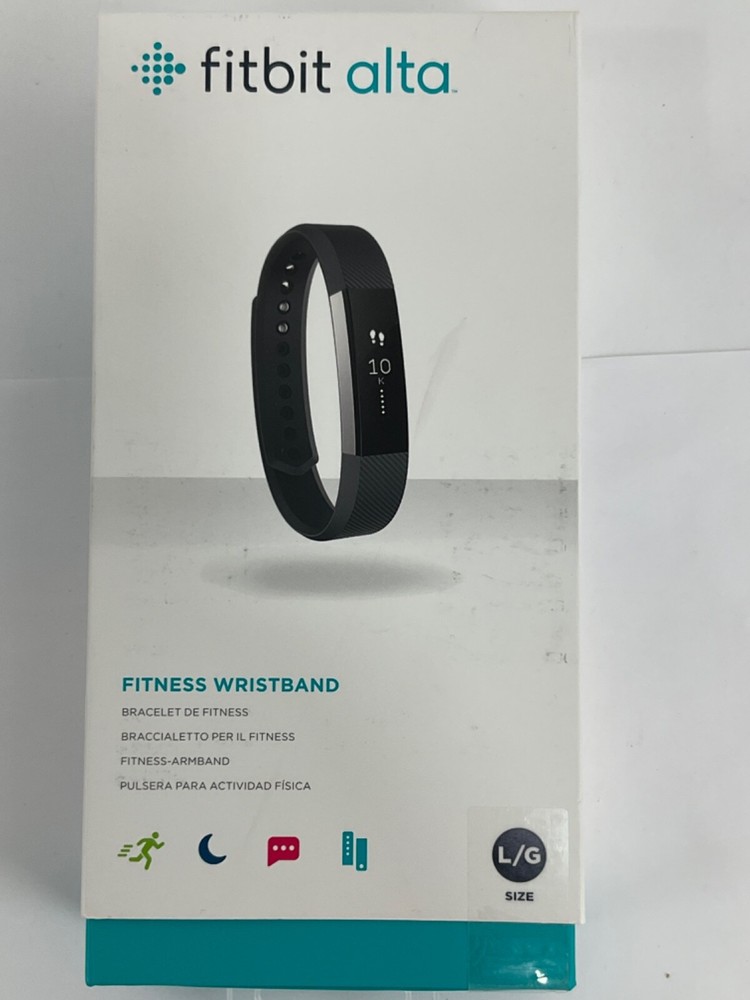 Fitbit Alta Limited Edition Black Activity Tracker Large -BAD BATTERY, Free Ship
