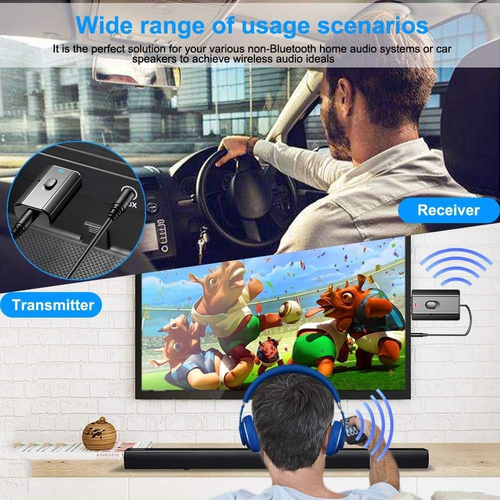 Bluetooth 5.0 Audio Adapter - Mini Transmitter Receiver for Wireless Convenience