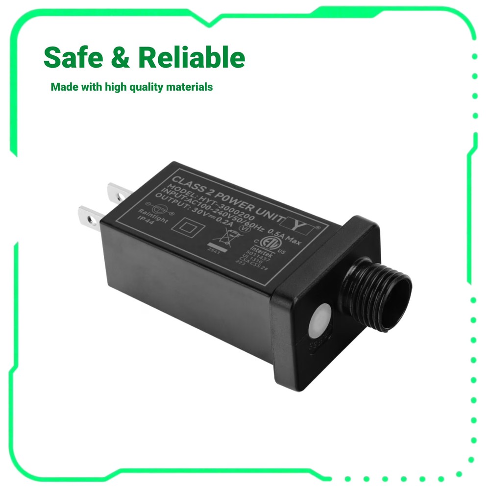30V 0.2A LED Controller for Halloween String Light Decorations IP44 Waterproof
