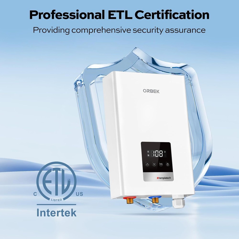 Tankless Water Heater Electric ORBEK On Demand Instant Hot Water - 11KW 240V