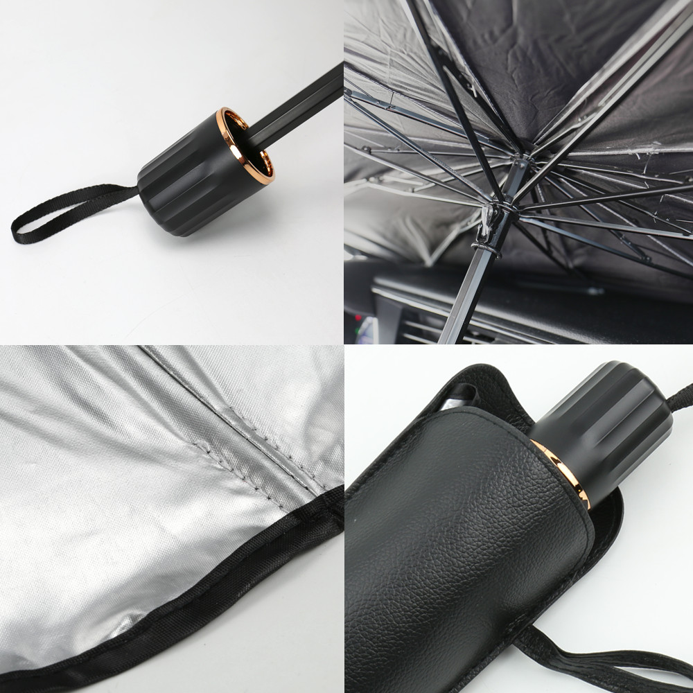 Universal Sun Shade Windshield Foldable Car Cover Compact 45" Silver