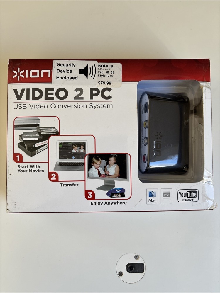 ION Video 2 PC VHS VCR to Computer USB Video Conversion System