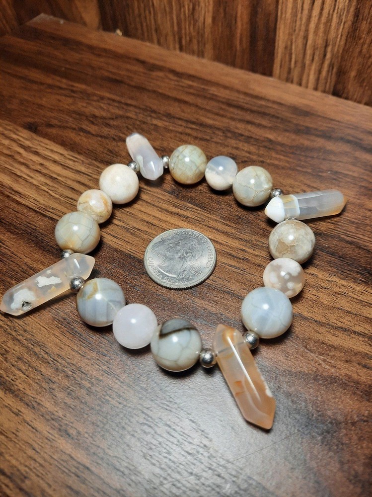 Handmade Crystal Agate bracelet (LG wrist)