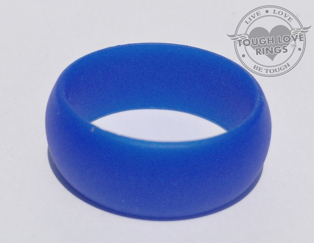DARK BLUE - TOUGH LOVE Silicone Wedding Ring - FAST/FREE SHIP
