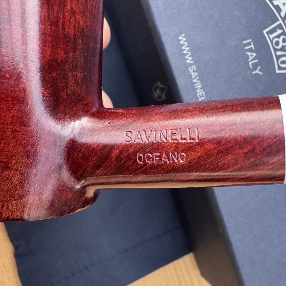 Savinelli Oceano Smooth Poker (311 KS) 6mm Filter Pipe - New