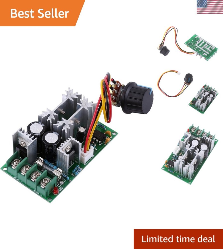 Compact 20A PWM DC Motor Speed Controller | 10V-60V High Efficiency Module