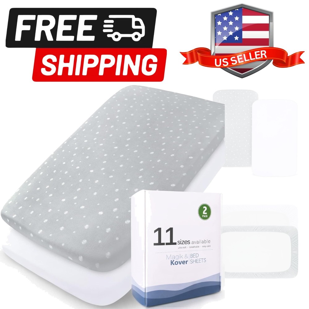 Bassinet Sheets 2 Pack, Compatible with 4moms Breeze Plus Bassinet not playar...