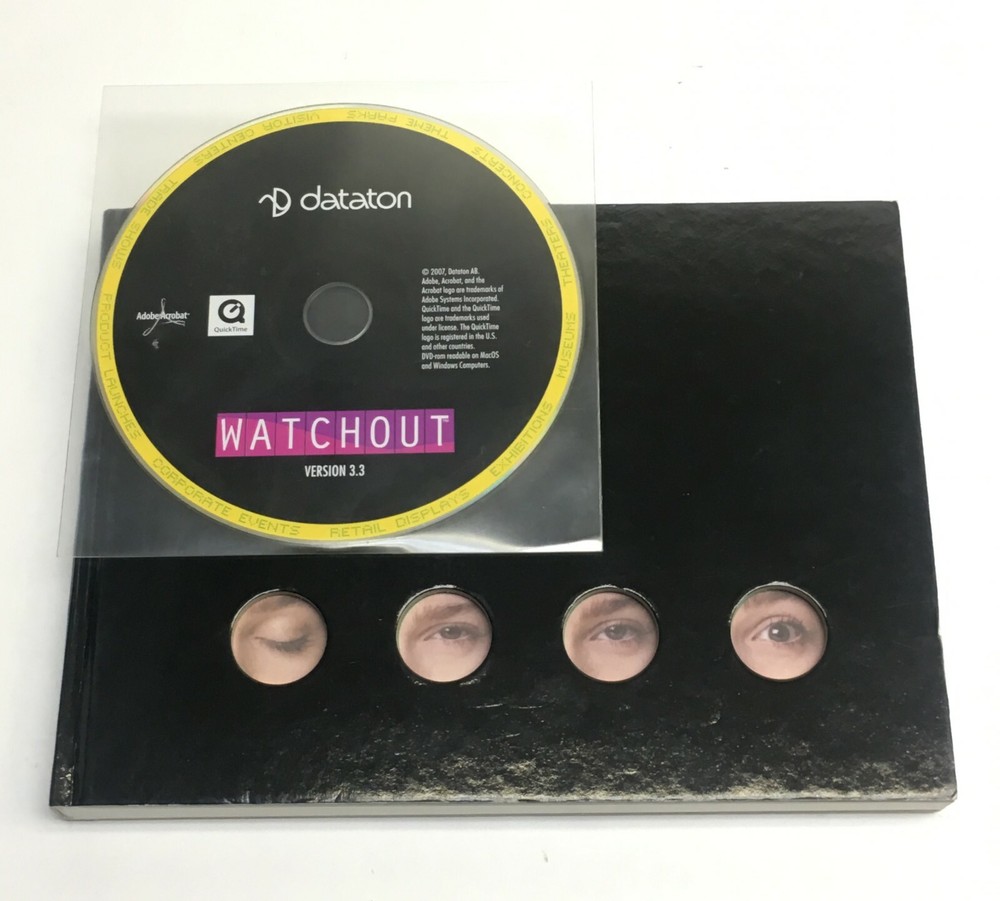 Dataton Watchout Version 3.3 Multi-Display Software Installation Disc w/ Manual