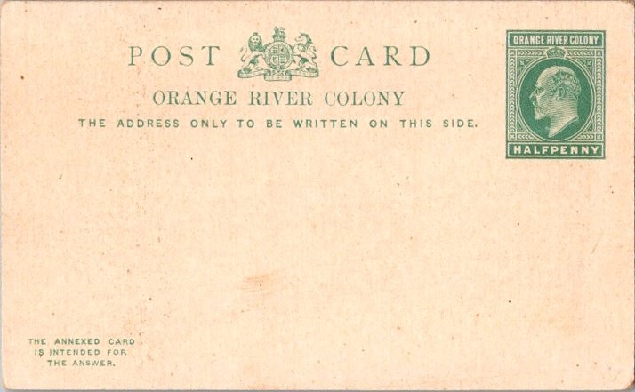 Orange River Colony Higgins & Gage 35 Unused.