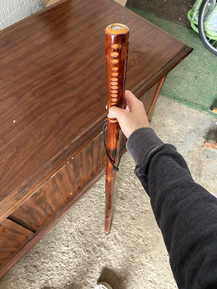 wood walking sticks With Compass