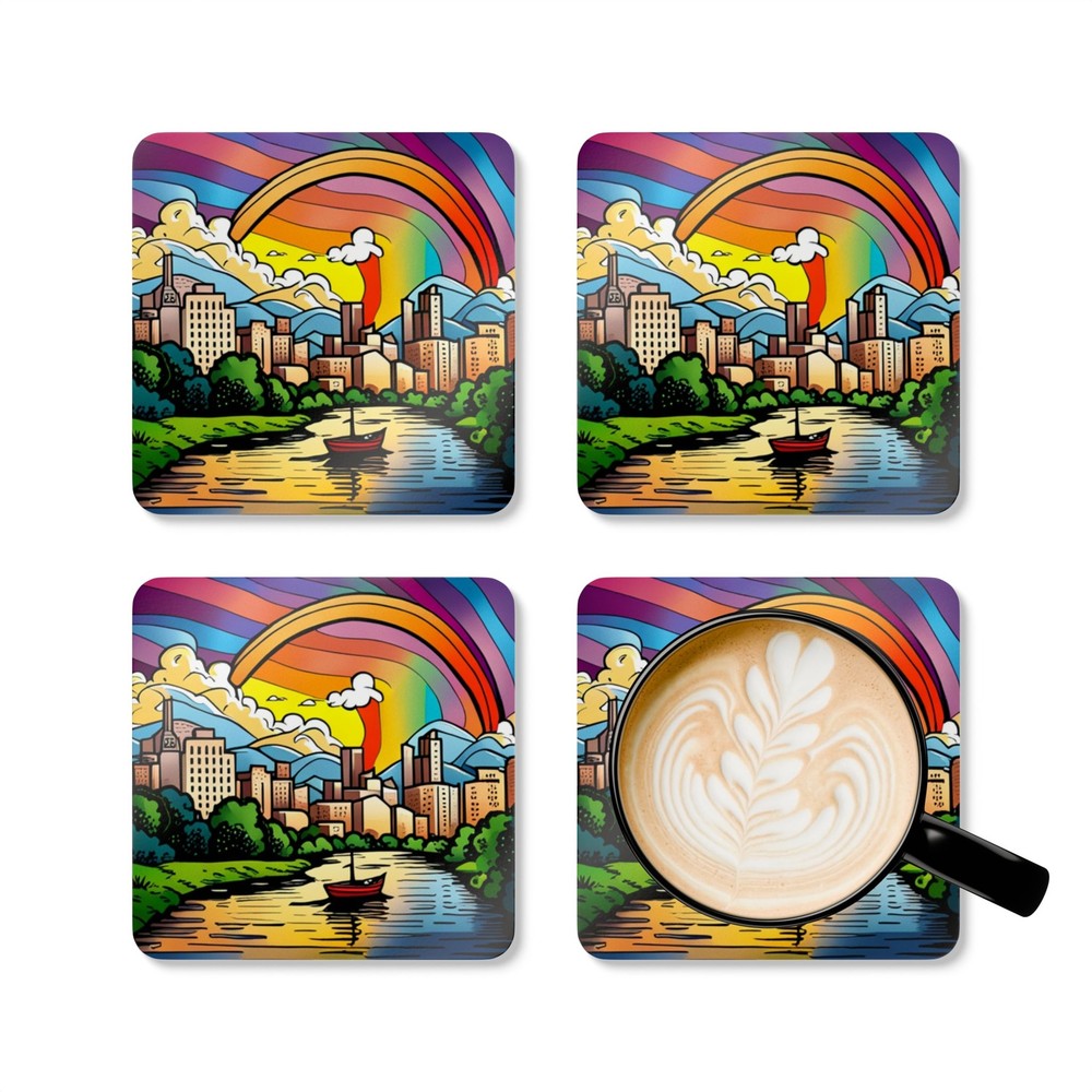 Corkwood Coaster Set