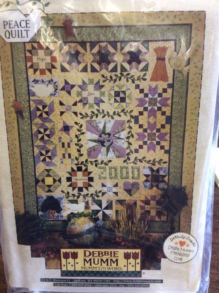 DEBBIE MUMM #15059 PEACE QUILT PATTERN-58 X 73