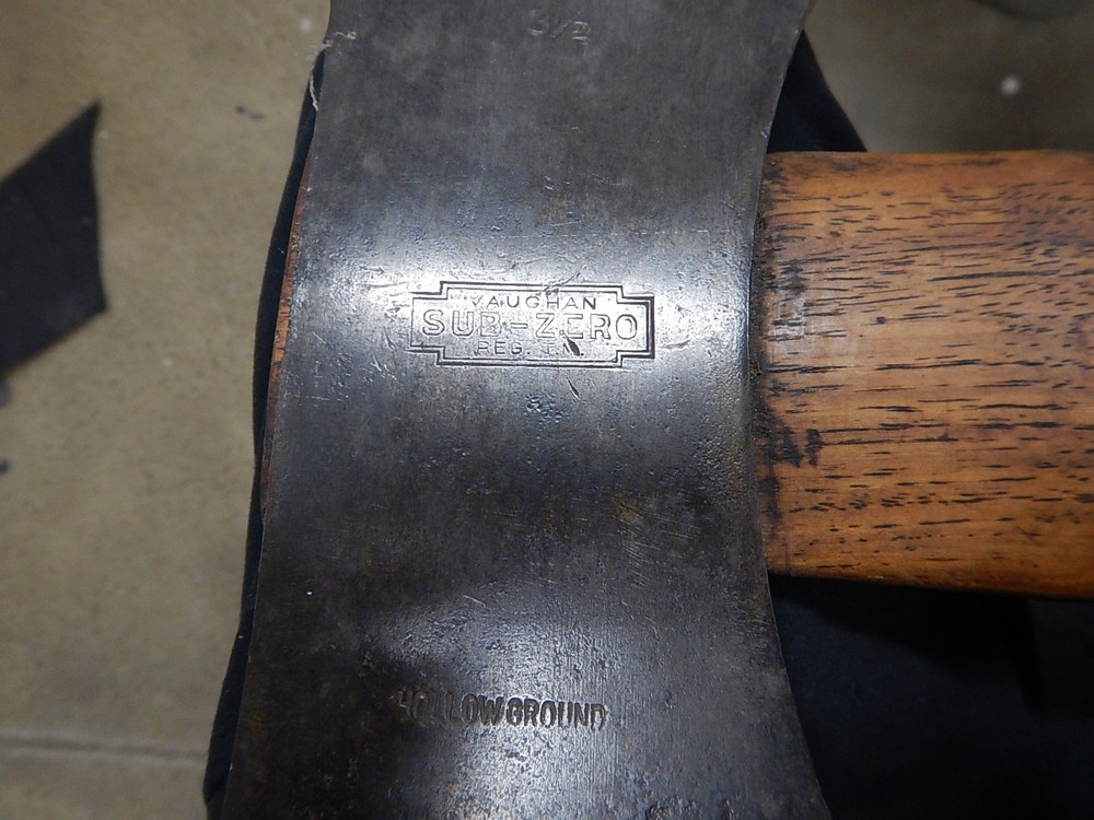 Vintage Vaughan Sub-Zero Double bit axe - straight nice handle
