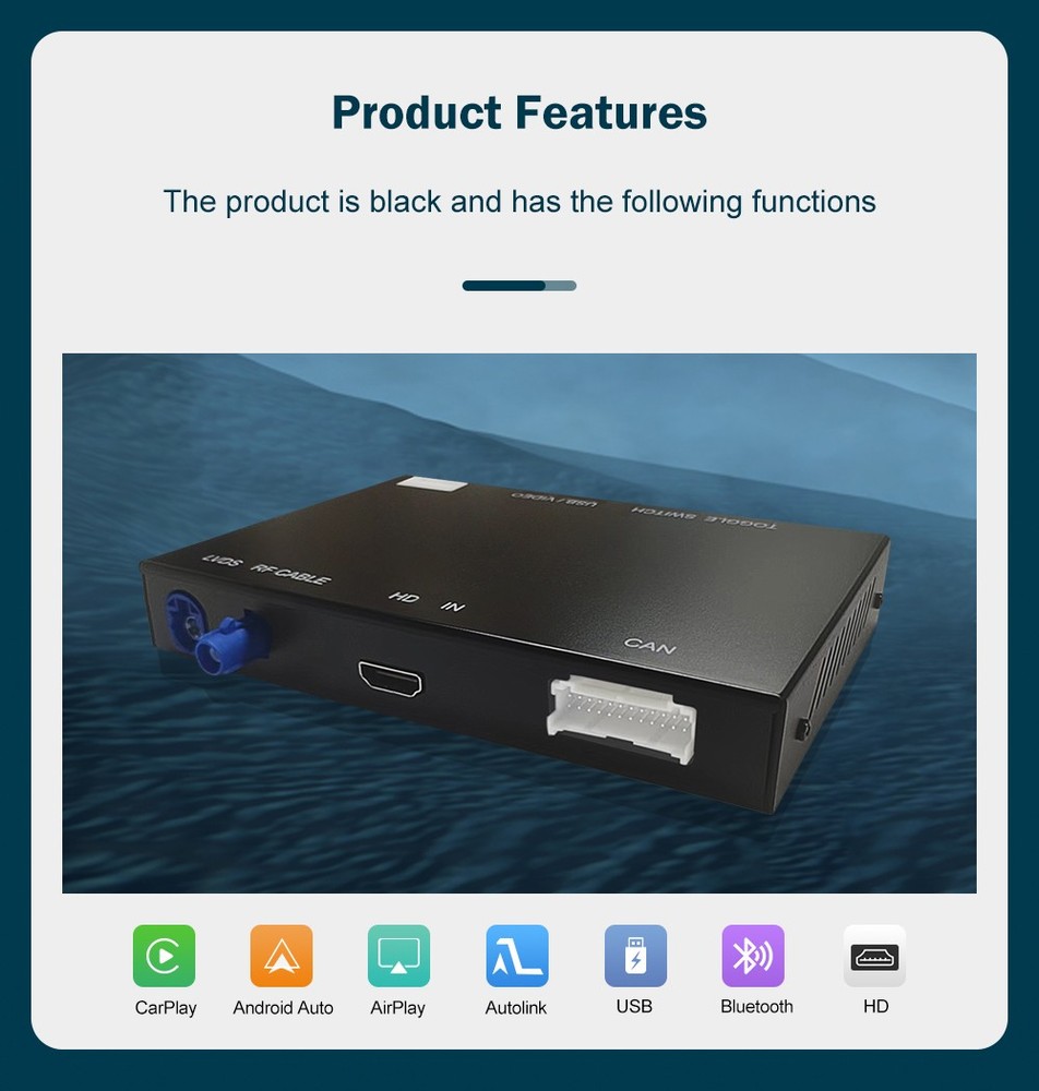 Wireless CarPlay Android Auto Mirror Link Retrofit Decoder for Audi A8 2012-2018