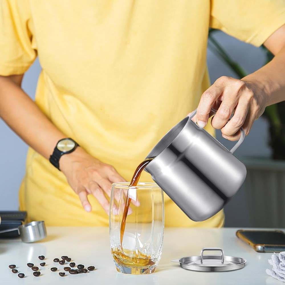 2.1 Quarts/ 2 Liter Stainless Steel Kettle Pot Multipurpose Cooking Pot Brushed