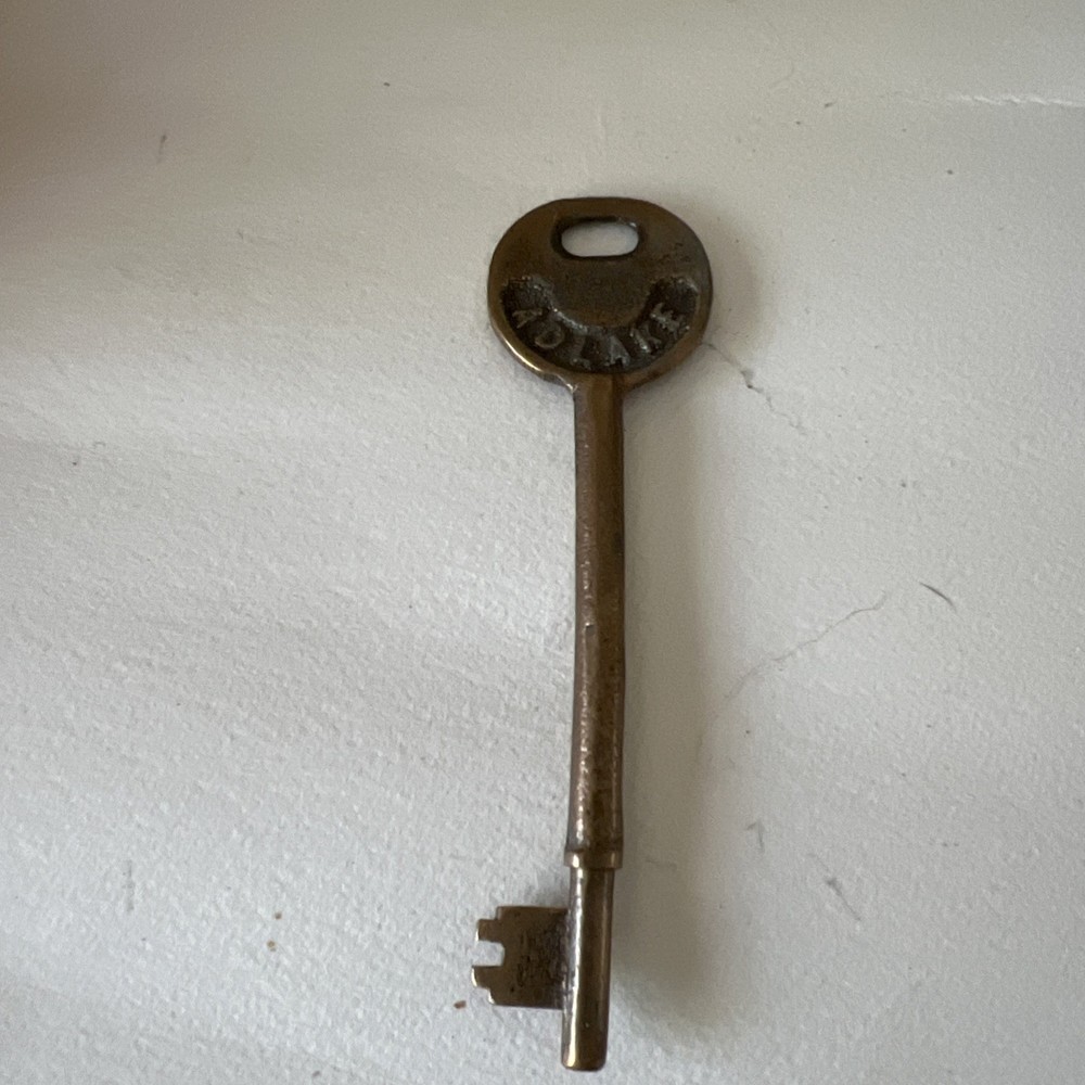 Vintage Adlake Solid Brass Railroad Skeleton Keys