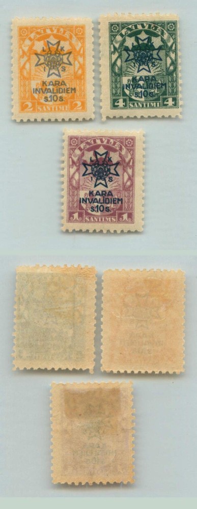 Latvia 1923 SC B21-B23 mint . g4562