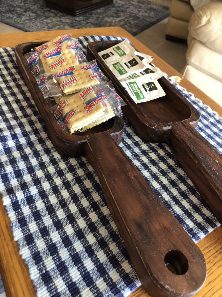 Handmade my shop Solid Black Walnut Cheese Cracker Tray NEW