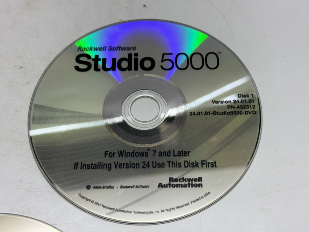 ALLEN BRADLEY STUDIO 5000 9324-RLD700NXENM RSLOGIX 5000 SOFTWARE DVD CD
