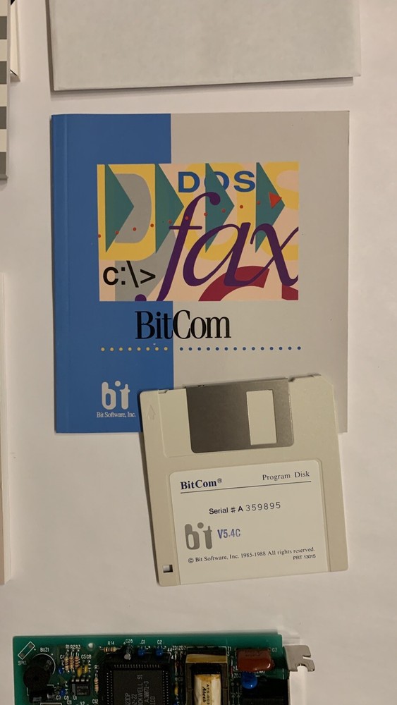 Vintage Computer Bundle - Internal Modem, Miscellaneous Software, Manuals