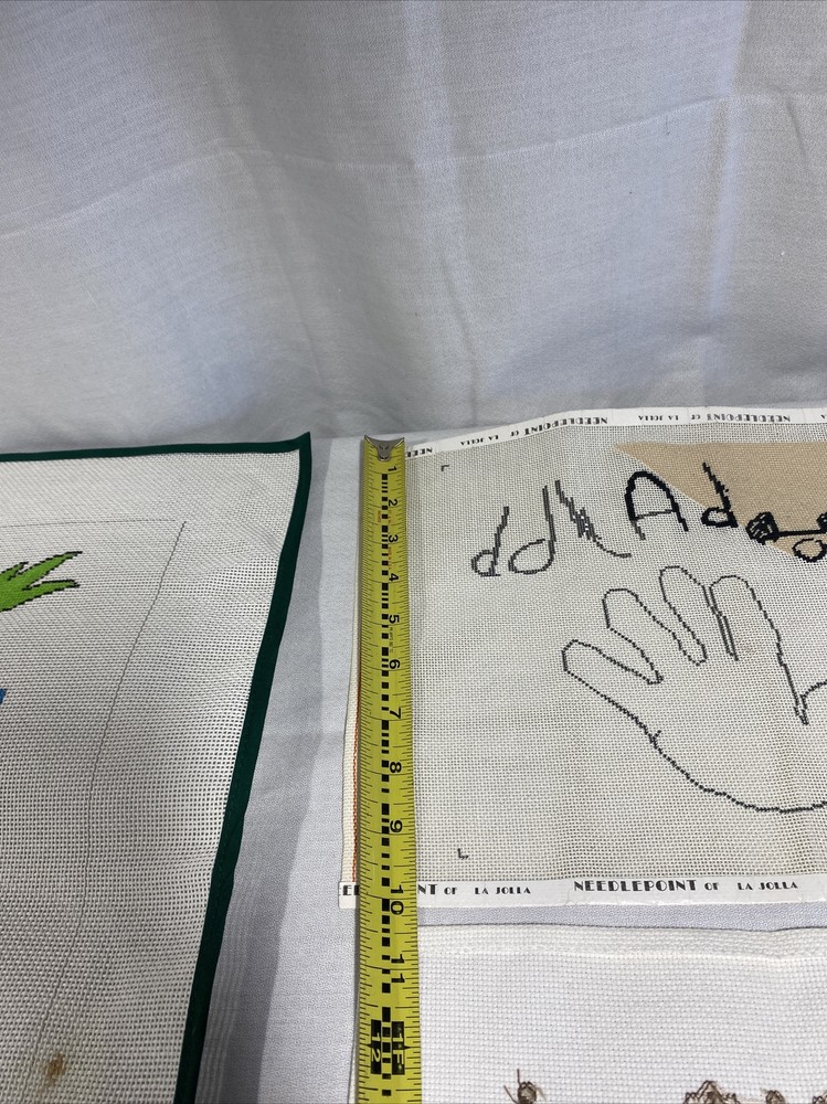 Handpainted Needlepoint Canvas lot 6