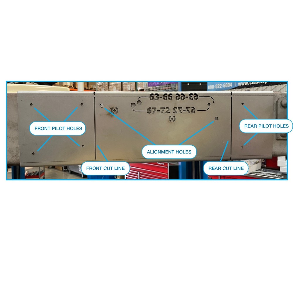 67-72 Chevy C10 CPP’s Frame Shortening Kit Short Bed Conversion 1/4" Heavy Plate