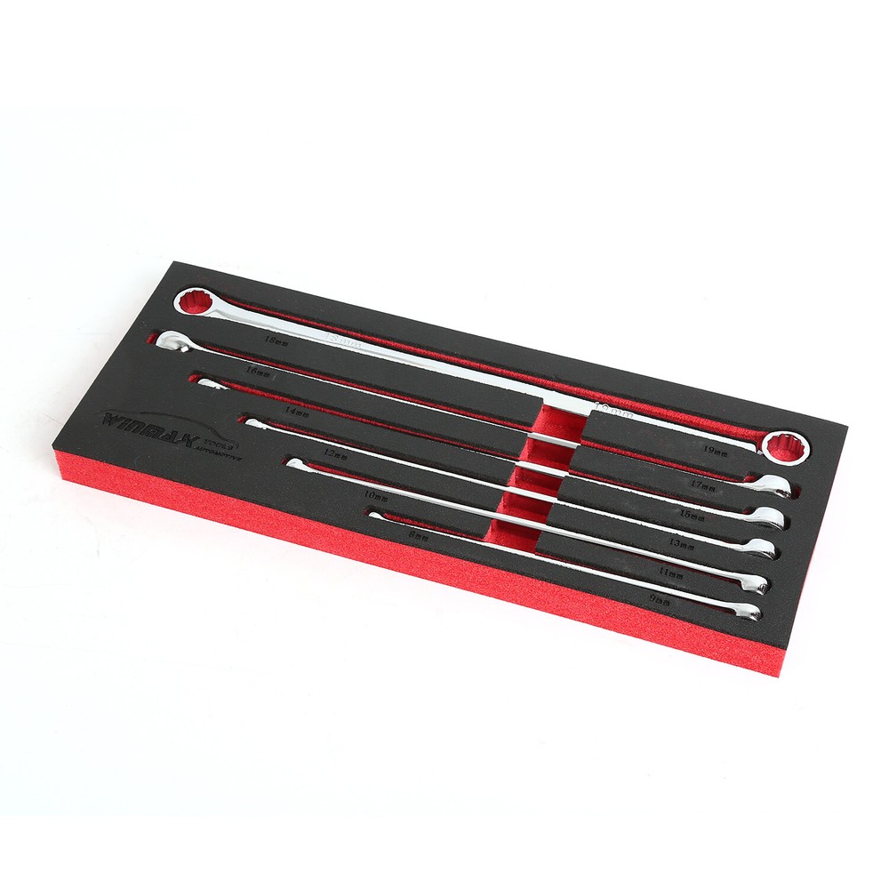 Extra Long Box End Wrench Set, Metric Durable Aviation Spanner CRV 6PC 8mm-19mm