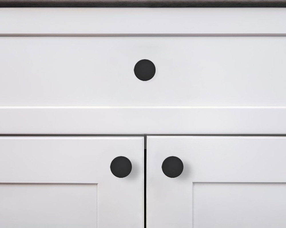 10 Pack Cabinet Knobs Black Kitchen Cabinet Knobs Round Dresser Drawer Knobs Mat
