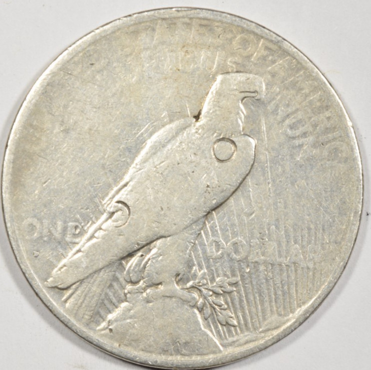 1934-D PEACE DOLLAR ~ INTERESTING "CIRCLE PUNCHES" ON EAGLE ~ PRICED RIGHT!