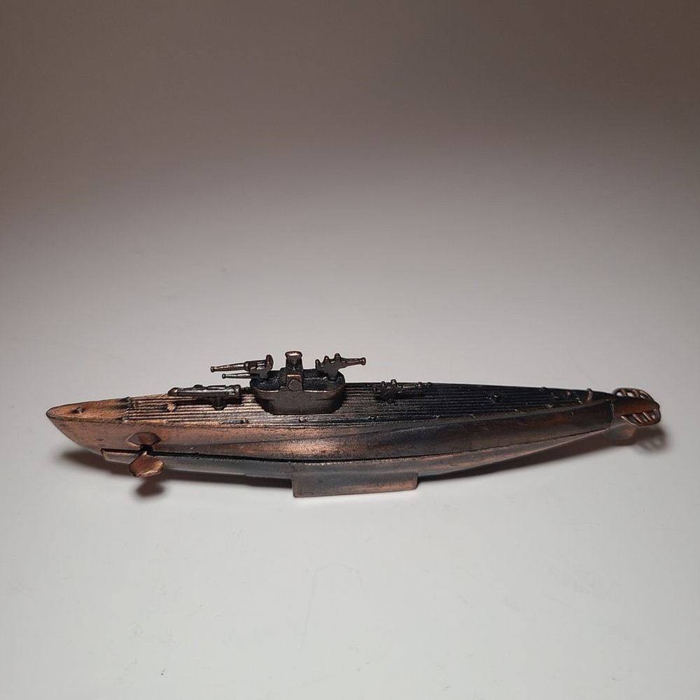 Bronze Submarine and Cannon Pencil Sharpener