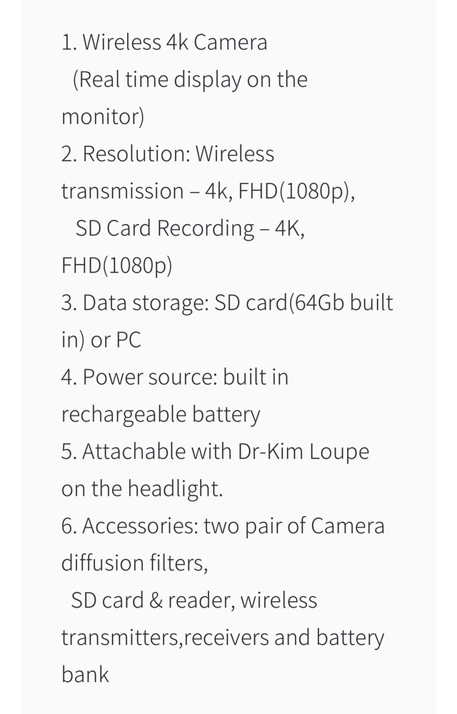 DCAM-5 Original Dr Kim 4K Camera Battery Only