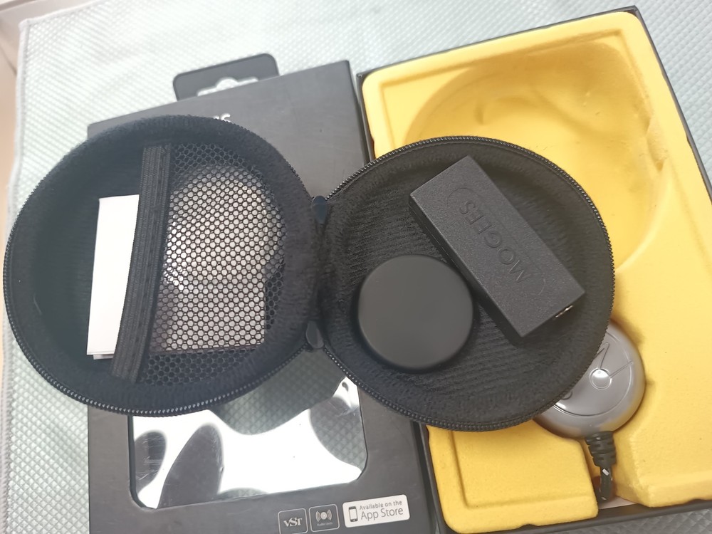 Mogees Pro Vibration Sensor, Case, Adapter, pads; UNTESTED