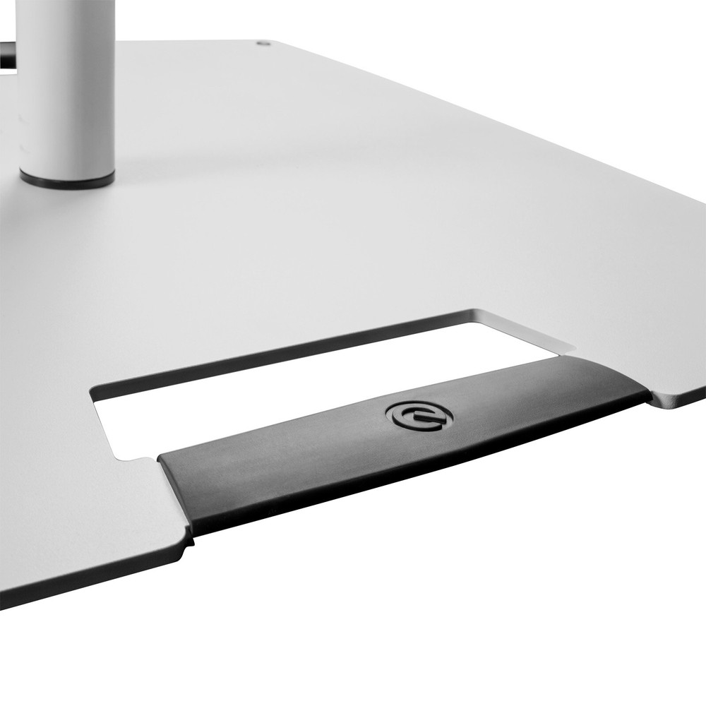 Gravity GLS431W White Square Base Lighting Stands with Cables