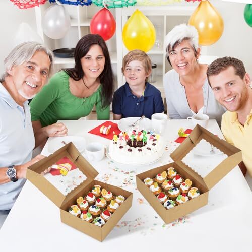 6-Set Cupcake Boxes Hold 12 Standard Cupcakes, Auto-Popup Cupcake Containers
