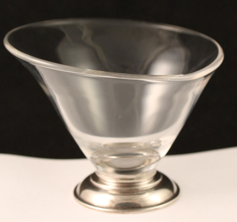 Frank M Whiting & Co Sterling Silver Glass Candy bowl