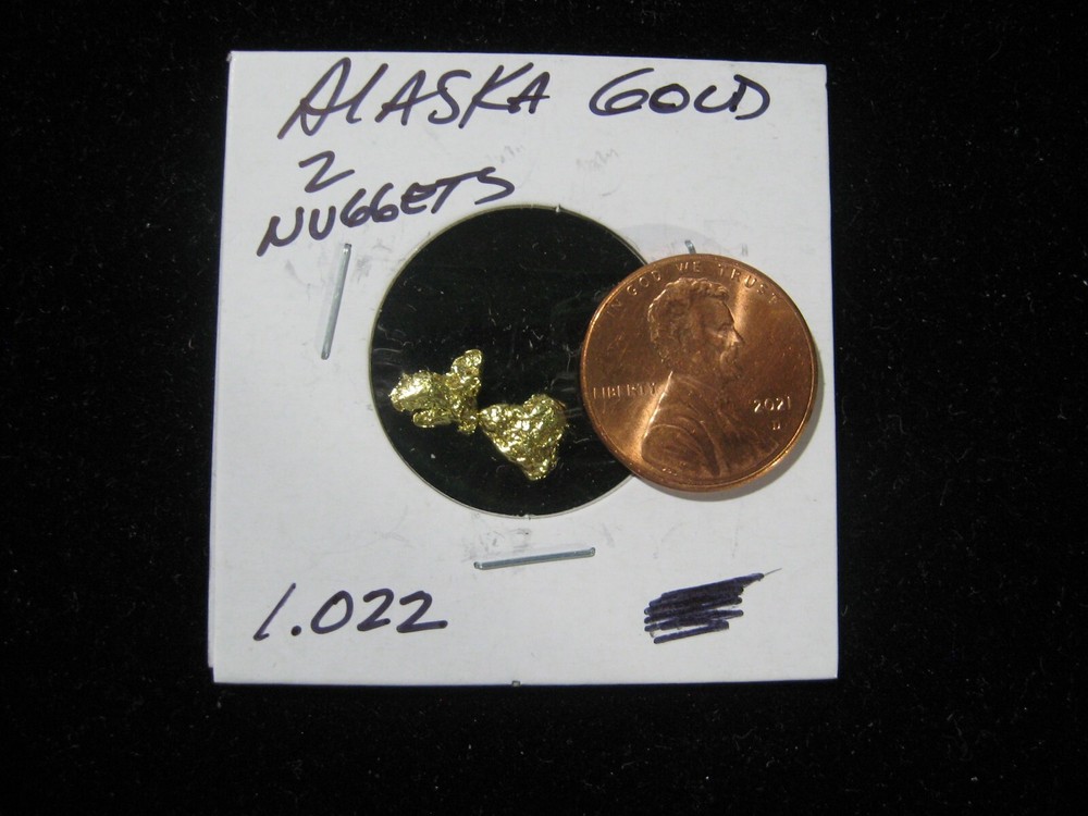 ALASKA GOLD 2 NUGGETS  1.022 GRAM