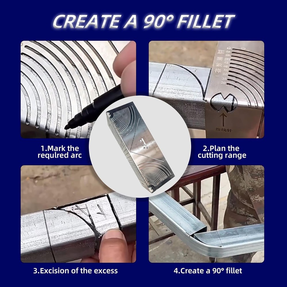 2 Pack angle and arc marking tool,Adjustable Dual-Purpose small large