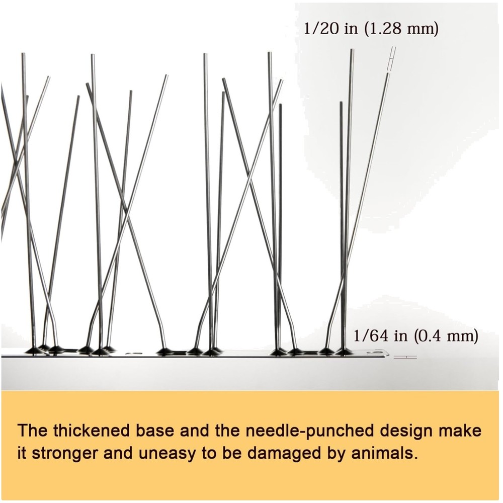 Bird Spikes Stainless Steel Base 17ft Kit