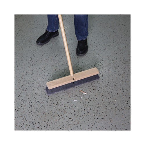 Boardwalk Floor Brush Head, 3" Gray Flagged Bristles, 24" Brush, 2/Pack