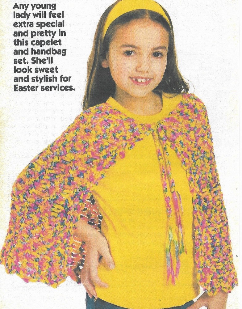 Child's Fruit Punch Capelet crochet pattern instructions